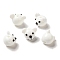 Lampwork Beads Strands, Bear, White, 15.5x20.5x16mm, Hole: 2mm, about 35pcs/strand, 21.26''(54cm)