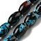 Spray Painted Synthetic Turquoise Beads Strands, Oval, Black, 8.5x5.5mm, Hole: 1.2mm, about 50pcs/strand, 16.73''(42.5cm)