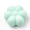 Food Grade Eco-Friendly Silicone Beads, Chewing Beads For Teethers, DIY Nursing Necklaces Making, Flowerr, Aquamarine, 14x13x6mm, Hole: 2mm