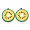 Cellulose Acetate(Resin)Pendants, Watermelon, Yellow, 49.5x45x4mm, Hole: 1.8mm