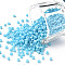 Glass Seed Beads, Opaque Colours Seed, Round, Light Sky Blue, Size: about 2mm in diameter, hole:1mm, about 6666pcs/100g