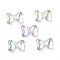 UV Plating Rainbow Iridescent Acrylic Beads, Bowknot, Mixed Color, 29x21x10mm, Hole: 2.8mm