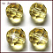 Imitation Austrian Crystal Beads, Grade AAA, K9 Glass, Faceted(32 Facets), Round, Champagne Yellow, 8mm, Hole: 0.9~1.4mm