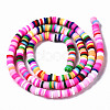 Handmade Polymer Clay Beads Strands CLAY-R089-4mm-090-3