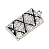 Brass Micro Pave Cubic Zirconia Pendants KK-R224-02P-2