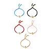 Clear Cubic Zirconia Link Slider Bracelets BJEW-JB08921-1