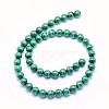 Natural Malachite Beads Strands G-O166-06-8mm-2