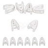 6Pcs 925 Sterling Silver Hollow Initial Beads STER-TA0001-53A-1