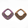 Printed Basswood Pendants X-WOOD-S045-057C-2