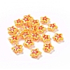 UV Plating Rainbow Iridescent Acrylic Beads OACR-A018-04E-1