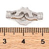 925 Sterling Silver Micro Pave Clear Cubic Zirconia Fold Over Clasps STER-U005-09P-3