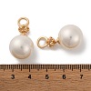 Rack Plating Brass Micro Pave Clear Cubic Zirconia Pendants KK-B103-02B-G-3