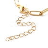 304 Stainless Steel Paperclip Chains Bracelet Making X-AJEW-JB01038-01-3