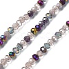 Electroplate Glass Beads Strands EGLA-YW0002-D03-3