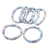 AB Color Faceted Rondelle Glass Beaded Stretch Bracelets for Women BJEW-PH01820-10-1