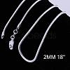 Brass Round Snake Chain Necklaces NJEW-BB10864-18-1