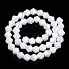 Opaque Solid Color Electroplate Glass Beads Strands EGLA-A039-P6mm-B15-2