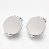 Tarnish Resistant 304 Stainless Steel Clip-on Earring Findings X-STAS-T045-33D-P-1