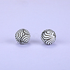 Printed Round Silicone Focal Beads SI-JX0056A-183-1