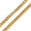 Trendy Men's 201 Stainless Steel Curb Chain Necklaces NJEW-L043A-42G-2