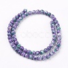 Synthetic Ocean White Jade Beads Strands G-L019-6mm-M-2