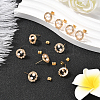 10Pcs Brass Stud Earring Findings KK-BBC0020-91-4