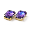 Rectangle Octagon Shape Sew on Glass Rhinestone DIY-E062-01G-05-3
