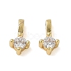 Brass Pave Clear Cubic Zirconia Charms CU-CBA9FFD-11G-04-1