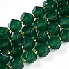 Natural Green Onyx Agate(Dyed & Heated) Beads Strands G-T140-09A-2