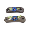 Handmade Porcelain Conector Charms PORC-N004-143B-2