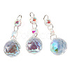 3Pcs Crystal Glass Hanging Sun Catcher AJEW-TADJ0001-08C-2