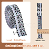 8 Yards 4 Colors Ethnic Style Embroidery Polyester Ribbons OCOR-BC0005-65-2