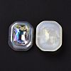 Rainbow Iridescent Plating Acrylic Cabochons OACR-E011-07-3