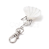 Angel Alloy & Wire Wrapped Natural Shell Pendant Decorations HJEW-JM02017-03-4