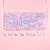 120Pcs 8 Styles Transparent Spray Paint Glass Beads GLAA-FS0002-26-9