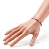 Faceted Rondelle Natural Multicolor Tourmaline Beads Stretch Bracelets BJEW-JB06383-11-3