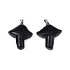 Natural Obsidian Pendants G-R480-02H-2