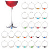 28Pcs 14 Colors Bicone Glass Wine Glass Charms AJEW-HY00010-1