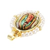 Rack Plating Brass Enamel Pendants KK-C056-07G-03-2