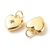 Brass Micro Pave Clear Cubic Zirconia Pendants ZIRC-P094-28G-RS-3