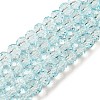Transparent Baking Paint Glass Beads Strands DGLA-A034-T6mm-D06-1