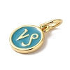Real 18K Gold Plated Brass Enamel Charms KK-L216-001G-G05-2
