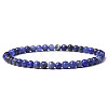 4mm Round Natural Sodalite Beads Bracelet for Men KG3069-26-1