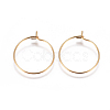 304 Stainless Steel Hoop Earrings Findings STAS-I120-60A-G-1