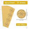 Plastic Self Adhesive Gold Foil Embossed Stickers DIY-WH0575-065-2