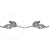 Brass Micro Pave Clear Cubic Zirconia Fishtail Head Pins BAPE-PW0002-10B-B-1