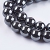 Non-Magnetic Synthetic Hematite Beads Strands G-H1624-12mm-1-3