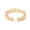 Clear Cubic Zirconia Star Cuff Ring KK-D067-34G-RS-3