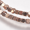 Electroplate Non-magnetic Synthetic Hematite Beads Strands G-K239-14-3