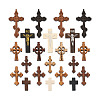 150Pcs 15 Style Wood Pendants WOOD-FW0001-04-2